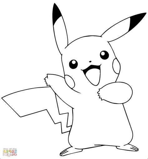 pichachu coloring pages|Pikachu coloring page 